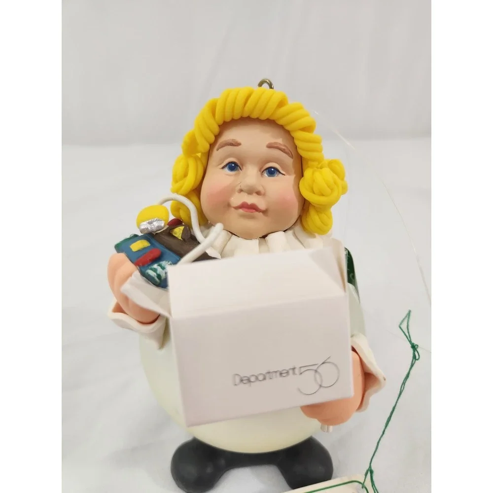 Department 56‎ Village Collector Ornament 7847 Shopper with Gift Glass Ball